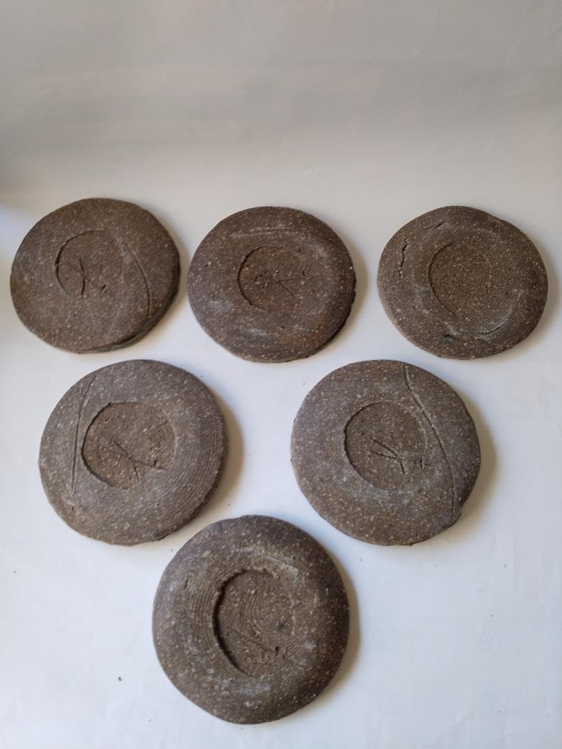 常滑焼 名工 桧原窯 大迫みきお 灰釉 銘々皿 6客セット 共布 共箱 未使用品 常滑焼 名工 桧原窯 大迫みきお 灰釉 銘々皿 6客セット 共布